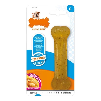 Product Μασητικό Οδοντοφυΐας Σκύλου Nylabone Μέγεθος S Κοτόπουλο Θερμοπλαστικό Κουτάβια base image