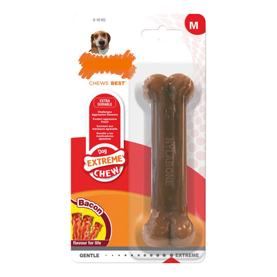 Product Μασητικό Οδοντοφυΐας Nylabone Σκύλου Dura Chew Bacon Size M Nylon base image