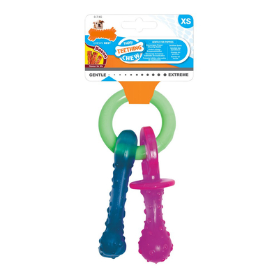 Product Μασητικό Οδοντοφυΐας Nylabone Σκύλου Μπρελόκ-αλυσίδα για Κουτάβια Bacon Nylon Size XS base image