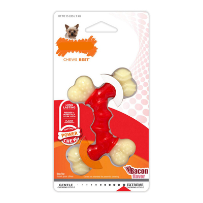 Product Μασητικό Οδοντοφυΐας Nylabone Σκύλου Extreme Chew Διπλή Bacon Nylon Size XS base image