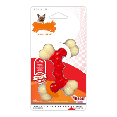 Product Μασητικό Οδοντοφυΐας Nylabone Σκύλου Extreme Chew Διπλή Bacon Size XL Nylon base image
