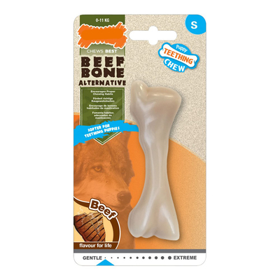 Product Μασητικό Οδοντοφυΐας Nylabone Σκύλου Beef Bone για Κουτάβια Size S base image