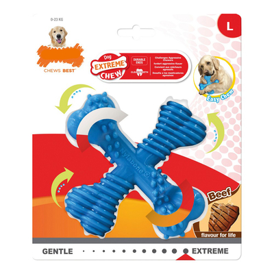 Product Dog teether Nylabone Dura Chew Σταυρός Μέγεθος L Nylon Βόειο κρέας base image