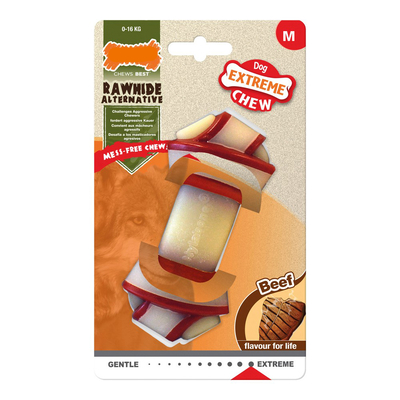 Product Dog teether Nylabone Κόμπος Μέγεθος M Nylon Βόειο κρέας base image