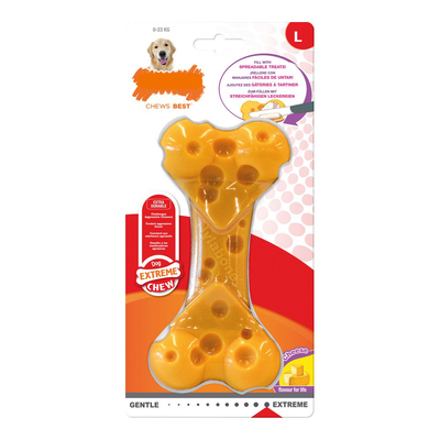 Product Μασητικό Οδοντοφυΐας Nylabone Σκύλου Dura Chew Τυρί Size L Nylon base image