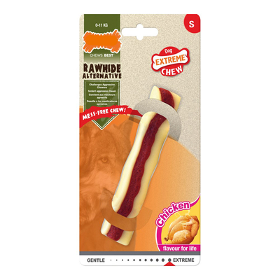 Product Μασητικό Οδοντοφυΐας Nylabone Σκύλου Extreme Chew Roll	Rawhide Size S Κοτόπουλο Nylon base image