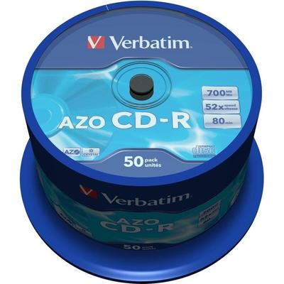Product CD-R Verbatim AZO Crystal 50 Μονάδες 700 MB 52x base image