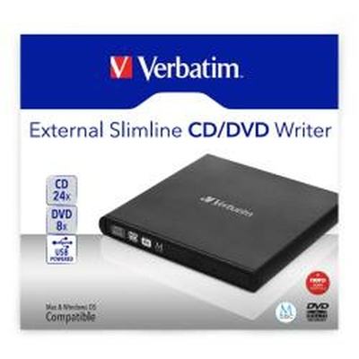 Product Εξωτερικός Οδηγός Εγγραφής Verbatim Slimline CD/DVD 24x base image