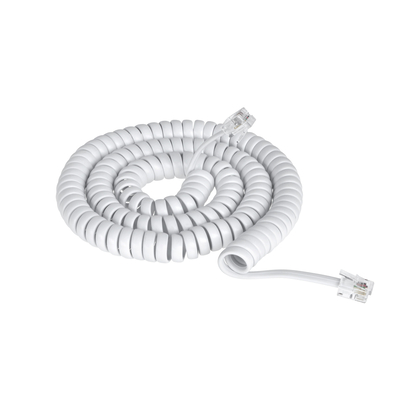 Product Καλώδιο Ακουστικού DM 4P4C Spiral Λευκό 2.1m base image