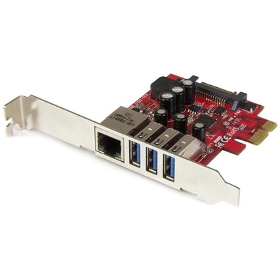 Product Controller StarTech 3 PORT USB 3.0 CARD + GBE base image