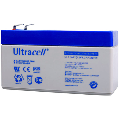 Product Μπαταρία UPS ULTRACELL UL1.3-12 με Χωρητικότητα 1.3Ah και Τάση 12V base image