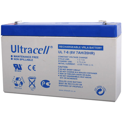 Product Μπαταρία μολύβδου Ultracell 6V 7AH base image