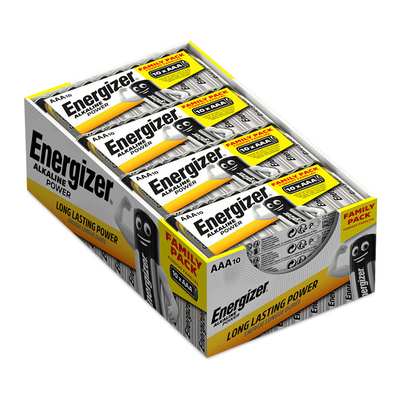 Product Μπαταρία Αλκαλική Energizer Aaa-Lr03/10tem Power Family Pack base image
