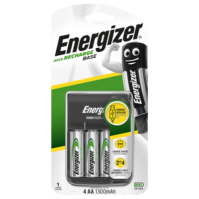 Product Φορτιστής Μπαταριών Energizer Base Ni-MH Μεγέθους AA/AAA Σετ με 4x AA 1300mAh base image