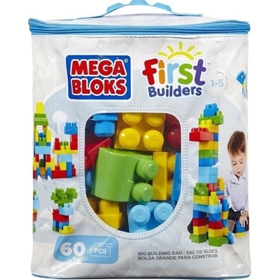 Product Τουβλάκια MEGA BLOKS FIRST BUILDERS BIG BUILDING BAG 60pcs BLUE (DCH55) base image