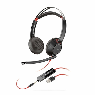 Product Ακουστικά Poly BLACKWIRE 5220 Μαύρο Κόκκινο base image