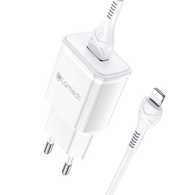 Product Φορτιστής Πρίζας Lamtech Charger QC3.0 18W With Lightning Cable 1M WHITE base image