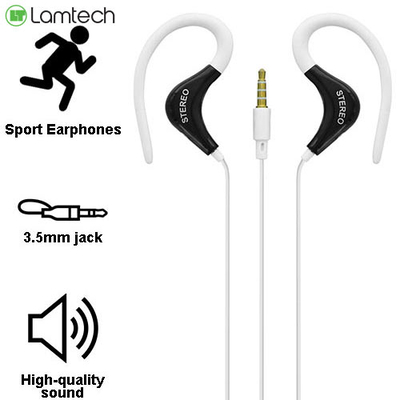 Product Handsfree Ακουστικά Lamtech SPORT With MIC WHITE base image