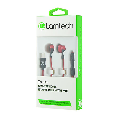 Product Handsfree Ακουστικά Lamtech Type-C With MIC RED base image