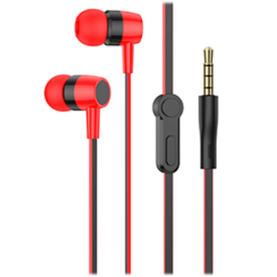 Product Handsfree Ακουστικά Lamtech With MIC 3,5mm JACK RED base image