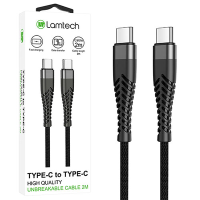 Product Καλώδιo USB Lamtech HQ UNBREAKABLE Type-C to Type-C 2M base image