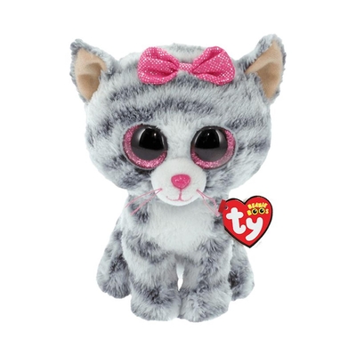 Product Λούτρινο TY BEANIE BOO KIKI THE CAT GREY PLUSH TOY (15cm) (1607-37190) base image