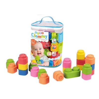 Product Τουβλάκια Baby Clementoni: Soft Clemmy 24 Blocks Set (1033-14889) base image
