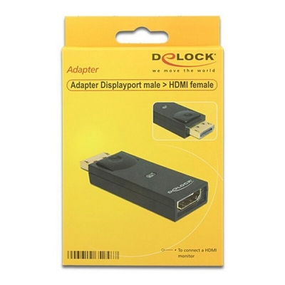 Product Αντάπτορας DisplayPort σε HDMI DELOCK 65258 Μαύρο base image