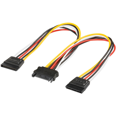 Product Αντάπτορας τροφοδοσίας Goobay 95114 Y SATA-2x SATA base image