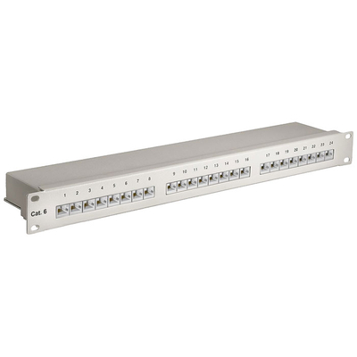 Product Patch Panel Goobay 94036 CAT6 Ethernet 24Port STP Grey base image