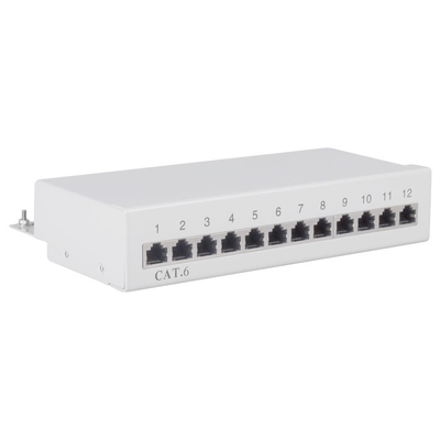 Product Patch Panel Goobay Cat 6 STP με 12 Ports Γκρι με δυνατότητα τοποθέτησης σε τοίχο base image