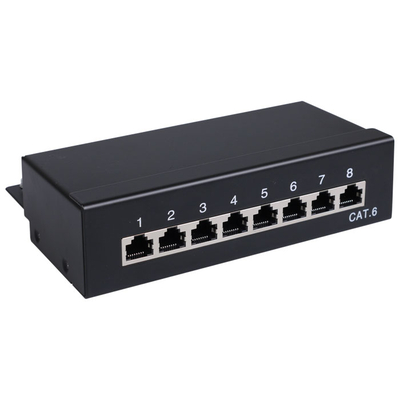 Product Patch Panel Goobay CAT 6 STP, 8 Θυρών Μαύρο με δυνατότητα τοποθέτησης σε τοίχο base image