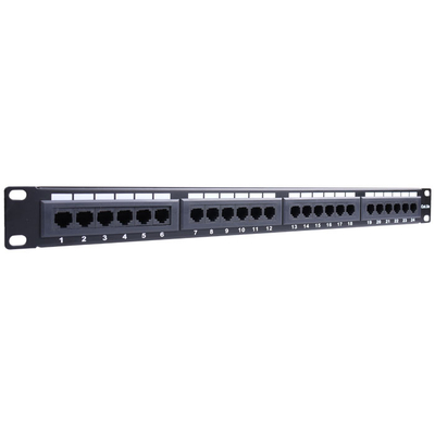 Product Patch Panel Goobay Cat 5e UTP με 24 Ports Μαύρο rack cabinet 19" base image