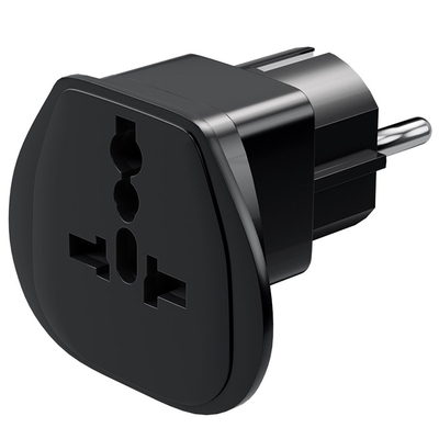Product Universal Αντάπτορας Τροφοδοσίας Goobay 94028 Σε Schuko Σε Μαύρο Χρώμα base image