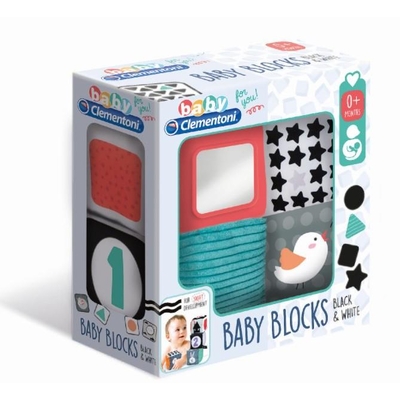 Product Μαλακό παιχνίδι AS Baby Clementoni Baby Blocks (Black White Cubes) (1000-17321) base image