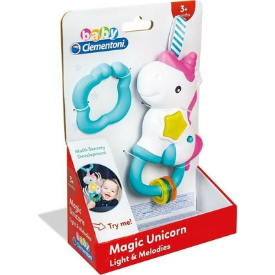 Product Κουδουνίστρα AS Baby Clementoni Interactive Rattle Fun Unicorn Shake Play (1000-17333) base image