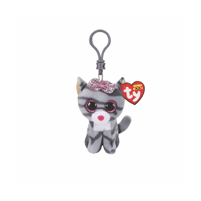 Product Μπρελόκ AS TY Beanie Boo's: Kiki the Grey Cat - Keychain Plush 8,5cm (1607-35243) base image