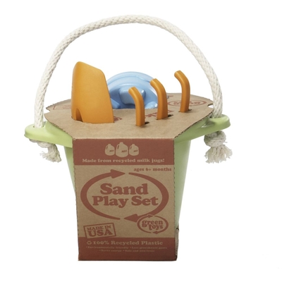 Product Green Toys: Sand Play Set - Green (SND01R) EN,ES,FR,DE Pack / Carton Window Box without Plastic Film base image