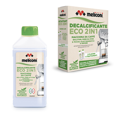 Product Αξεσουάρ Καφετιέρας Meliconi 2 σε 1 καθαριστικό αφαλάτωσης 2x250ml. base image