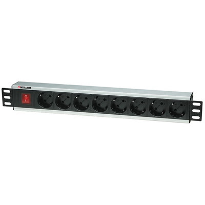 Product Πολύπριζο Ρεύματος 1.5u Rackmount 19", 8 Θέσεων Σούκο Με Διακόπτη, Χωρίς Προστασία Υπέρτασης base image