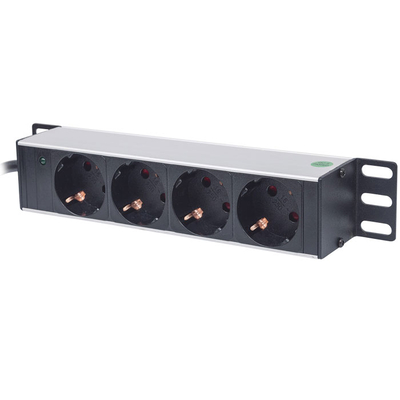 Product Πολύπριζο Ρεύματος Rackmount 10", 4 Θέσεων Σούκο Χωρίς Προστασία Υπέρτασης base image