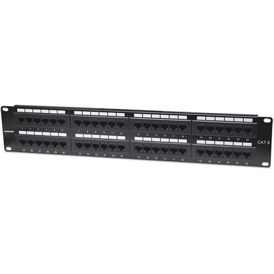 Product Patch Panel Intellinet CAT6 UTP 48 Θυρών Μαύρο base image
