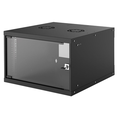 Product Καμπίνα Δικτύου INT 714785 FLATPACK 19" 6U Επιτοίχια Black base image