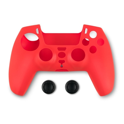 Product Spartan Gear - Controller Silicon Skin Cover and Thumb Grips (compatible with playstation 5) (colour: Red) base image