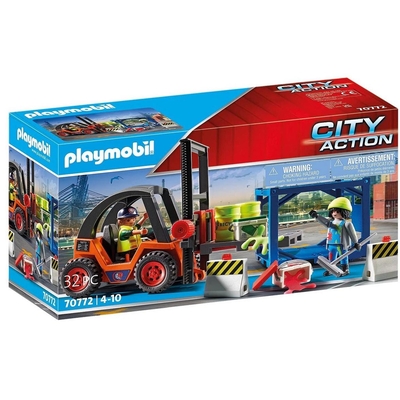Product Playmobil City Action - Forklift With Freight (70772) base image