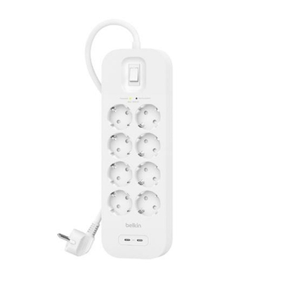 Product Πολύπριζο για Πρίζες 8 Θέσεων με Διακόπτη Belkin SRB004VF2M (2 m) base image