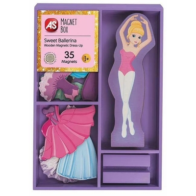 Product Διαδραστικά AS Magnet Box: Sweet Ballerina - Wooden Magnetic Dress-Up (1029-64052) base image