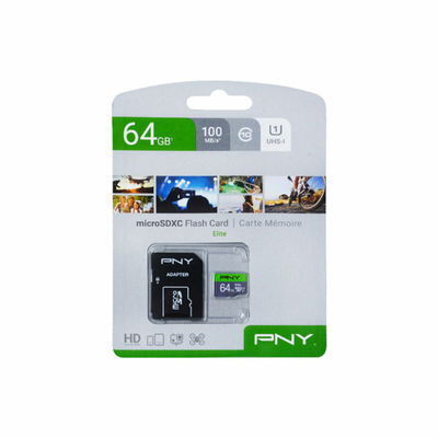 Product Κάρτα Μνήμης microSD 64GB με Αντάπτορα PNY P-SDUX64U185GW-GE base image