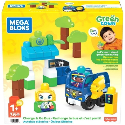Product Αυτοκινητάκι Fisher-Price Mega Bloks: Green Town - Charge Go Bus (HDX90) base image