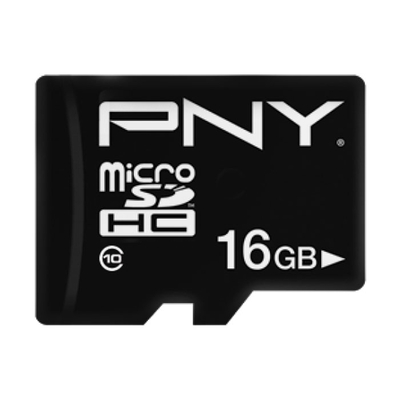 Product Κάρτα Μνήμης microSDHC 16GB PNY Class 10 Έως Και 100 MB/S, Με Αντάπτορα SD. base image